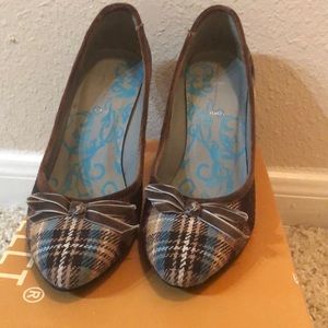 Plaid high heels